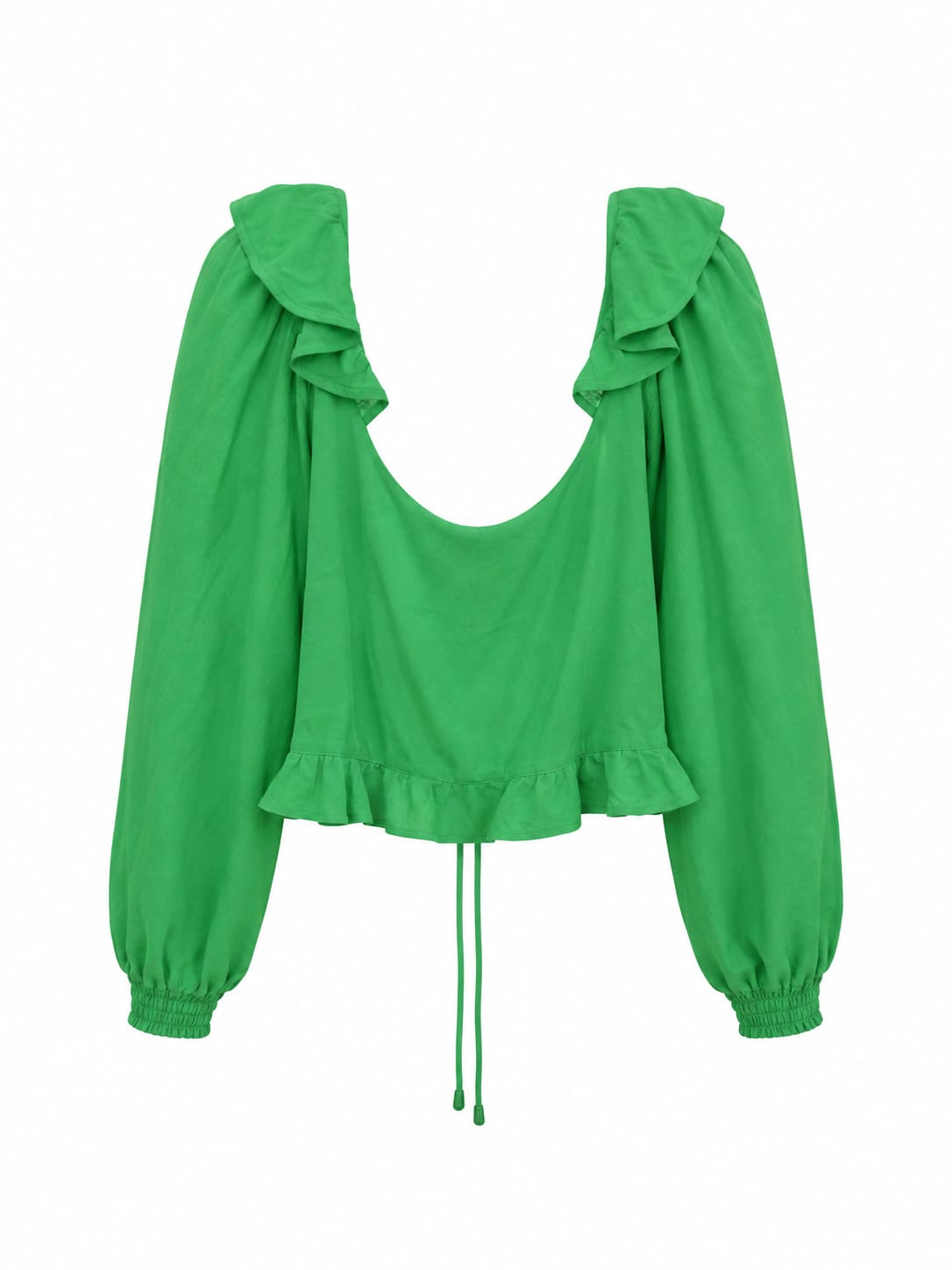 Blusa Cropped Babado Amarração