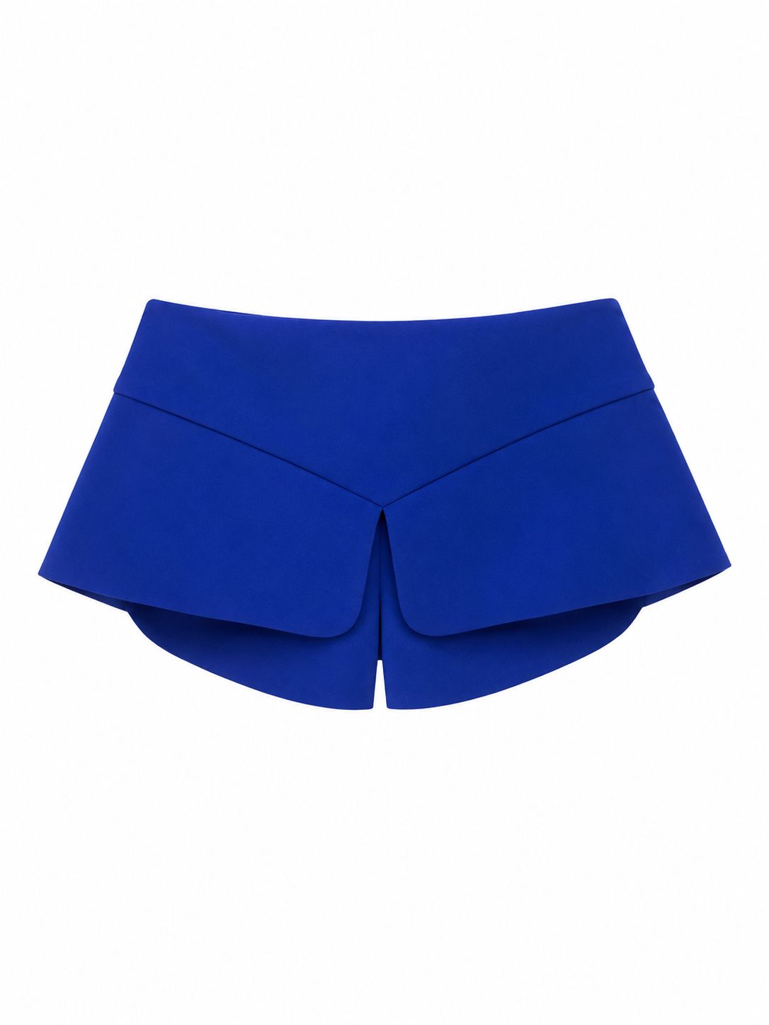 Cinto peplum da marca Wanessa Lopez Concept, feito de tecido preto com detalhe de acabamento em volta, sobre fundo branco
