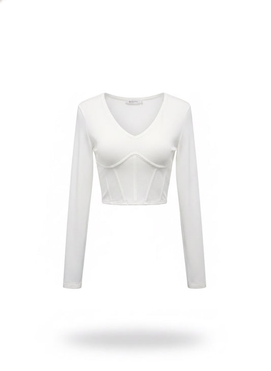 Blusa Malha Decote V