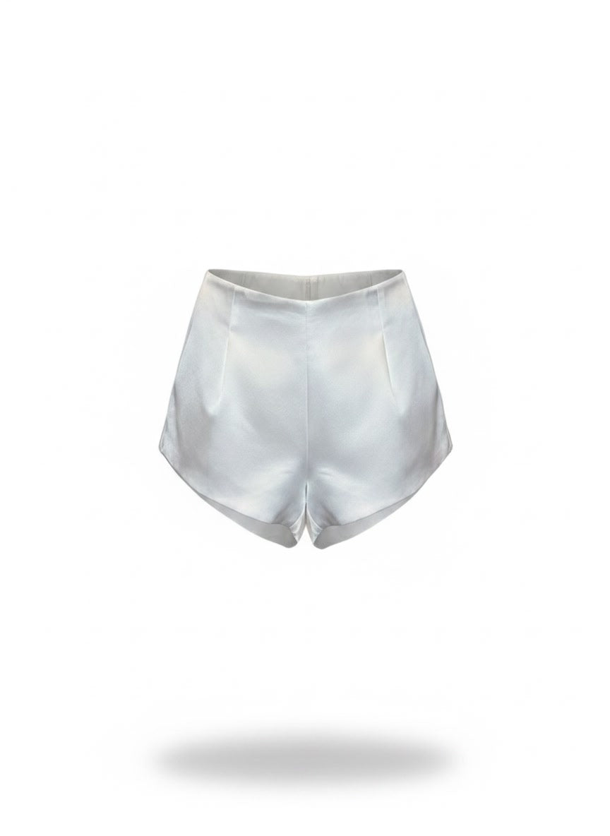 Short Curto Amanhecer Com Pregas Na Frente.