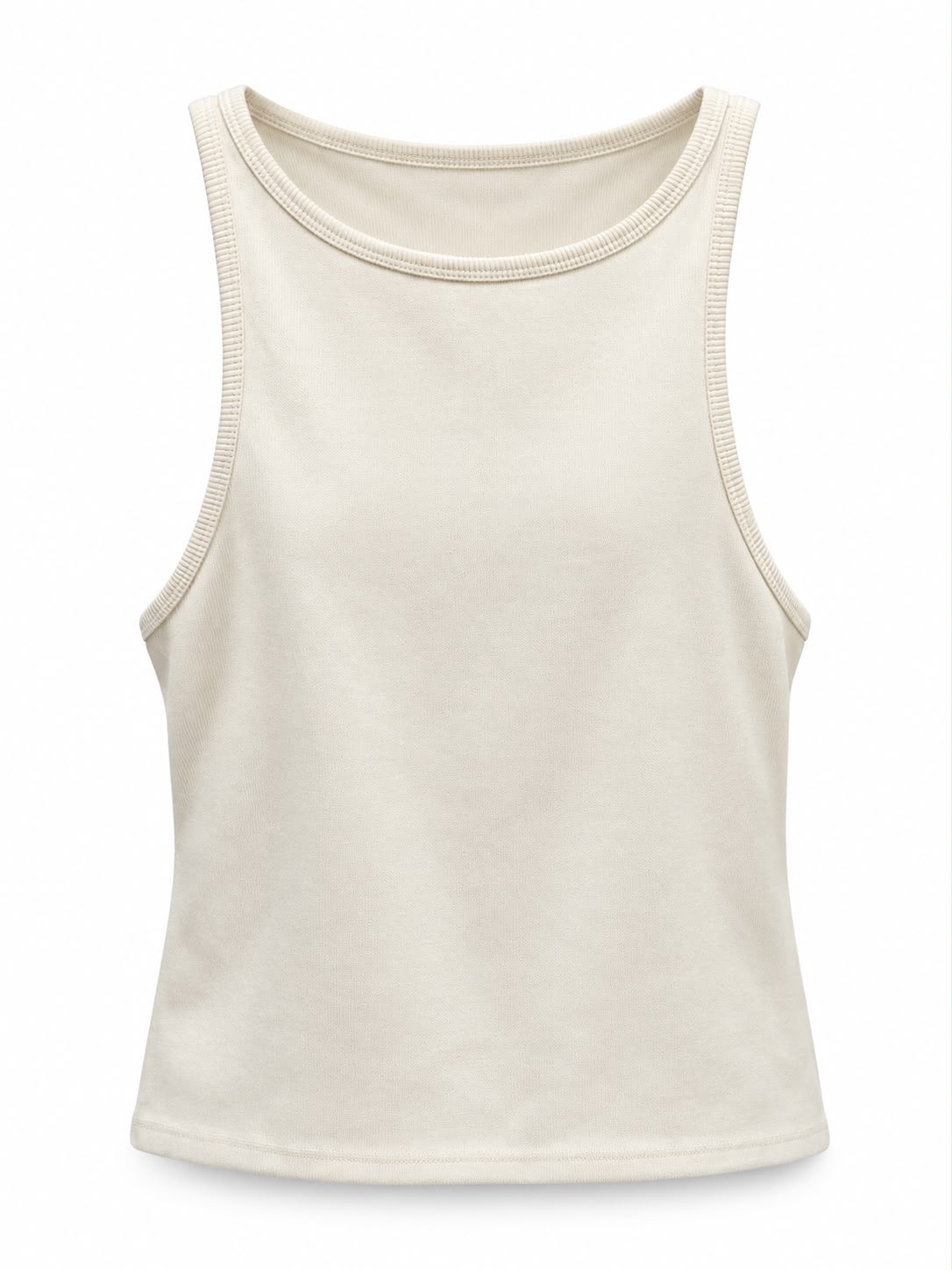 Regata cropped Lopz, blusa feminina sem mangas em modelagem curta.