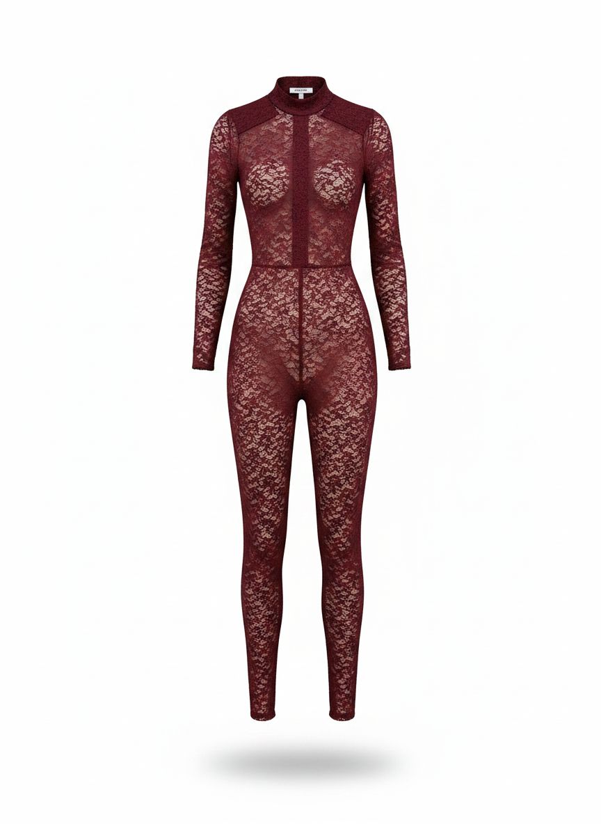 Macacão body de renda da Wanessa Lopez Concept, com detalhes delicados e tecido leve, ideal para looks elegantes e modernos.