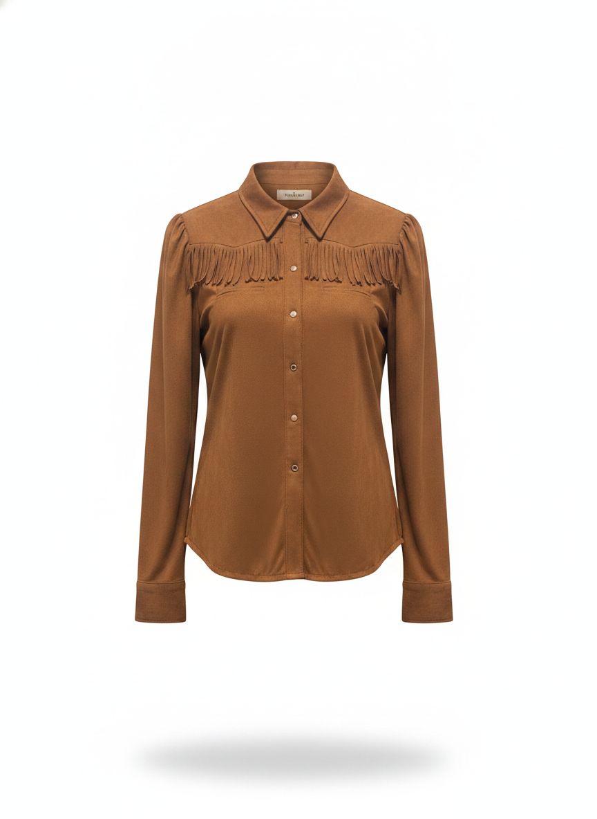 Camisa Suede Manga Longa
