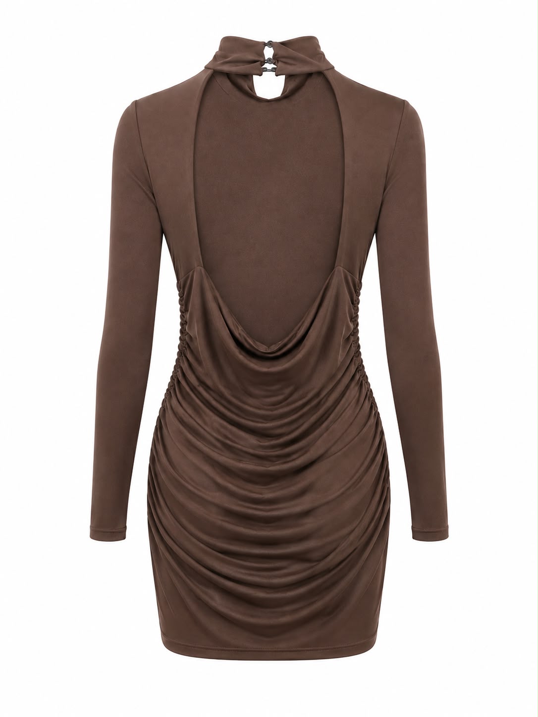 Vestido Curto Malha Decote nas Costas