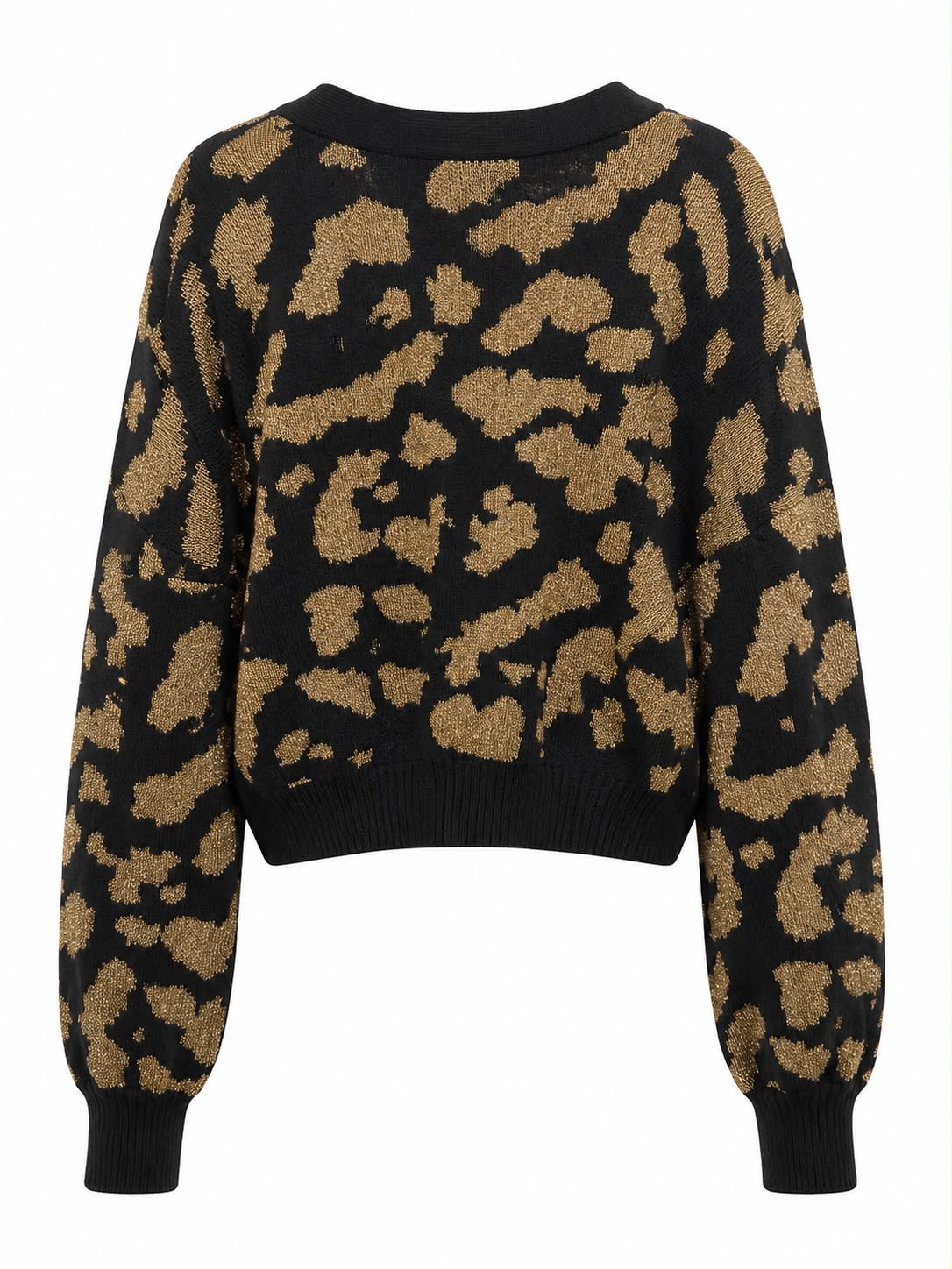 Cardigan Curto Tricot Onça