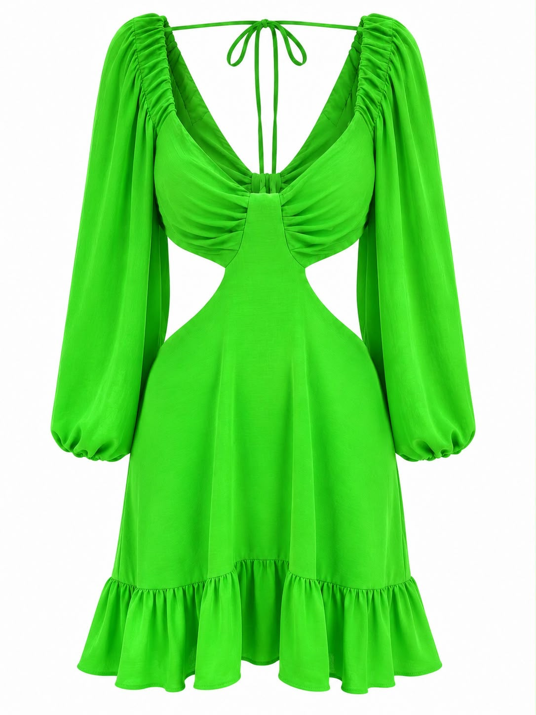 Vestido Curto com Cut Decotado