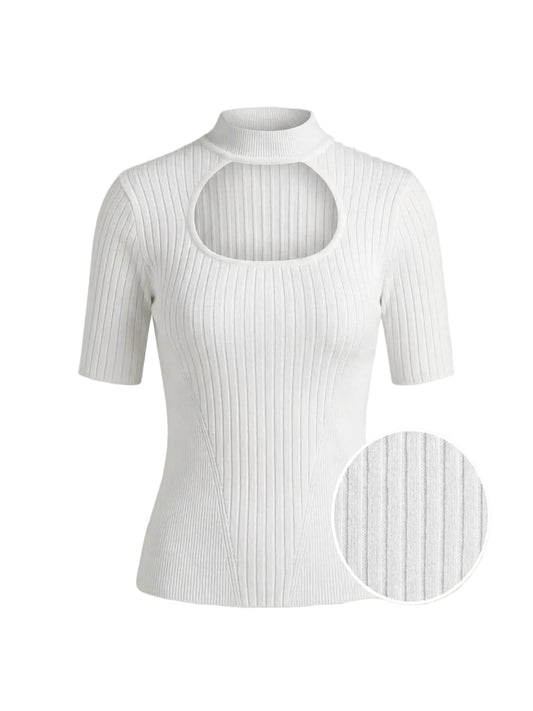 Blusa Tricot Abertura Decote