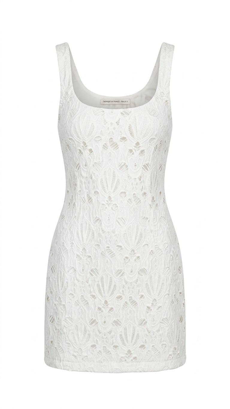 Vestido Curto Textura Conchas