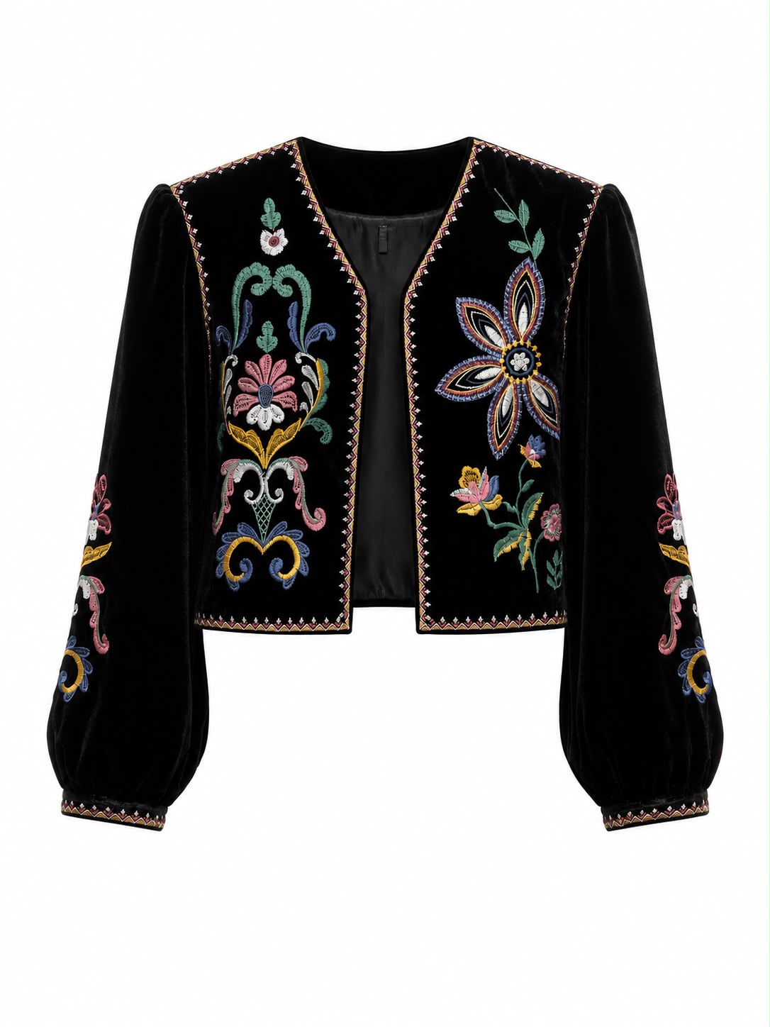 Jaqueta Bordada Floral