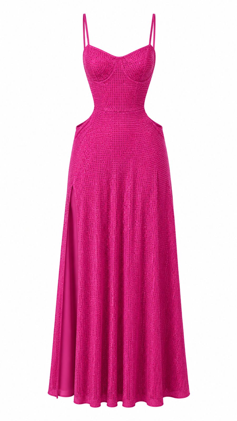 Vestido Com Fenda e Termocolante
