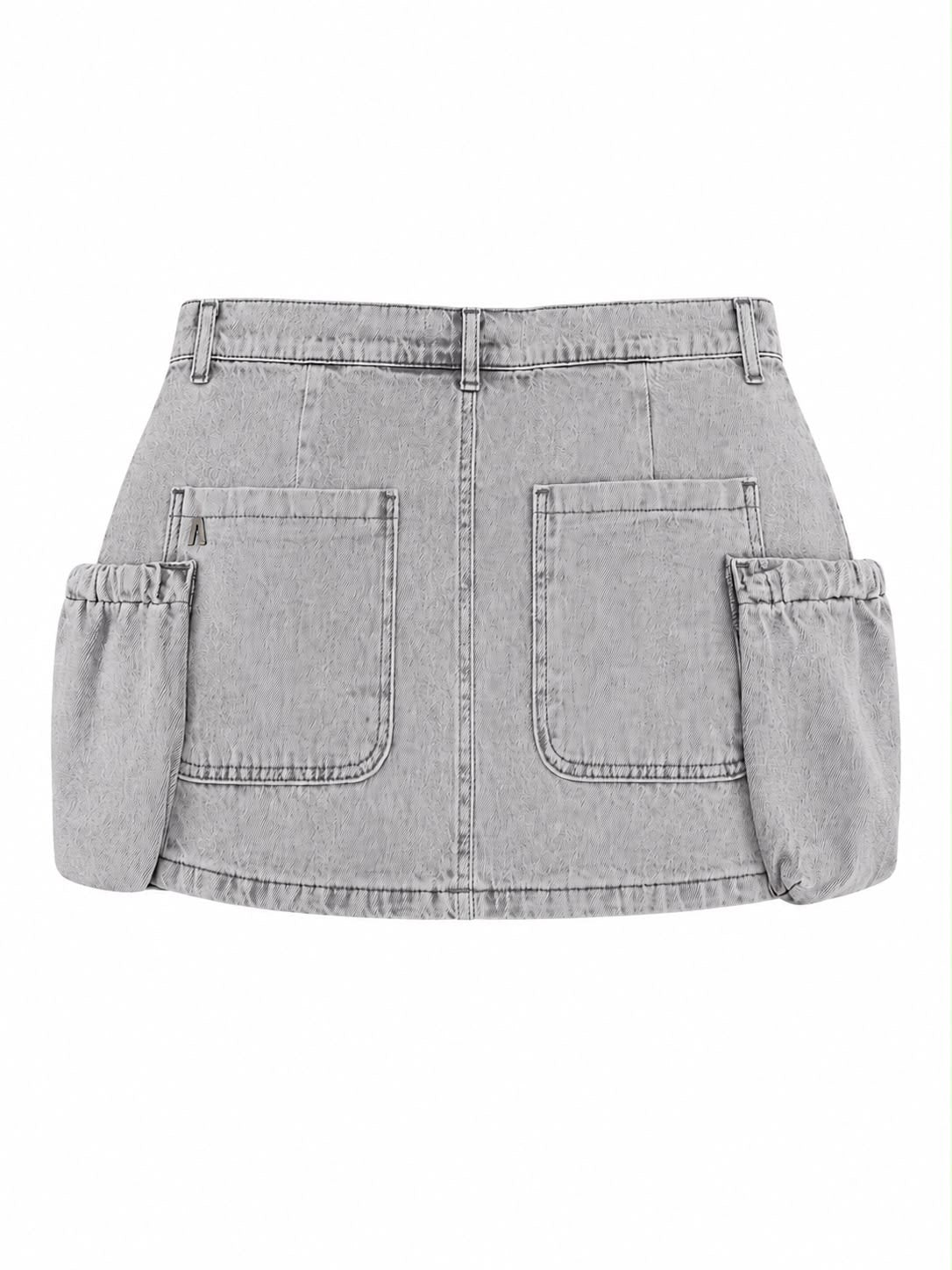 Saia Jeans Basic com Bolsos Ajustaveis