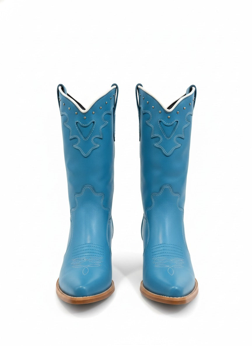 Bota Azul Ilhós Wl Couro