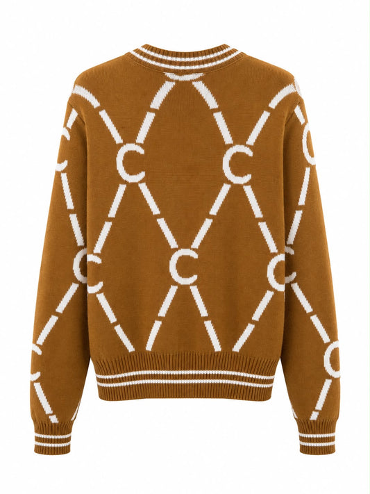 Cardigan Tricô Jacquard