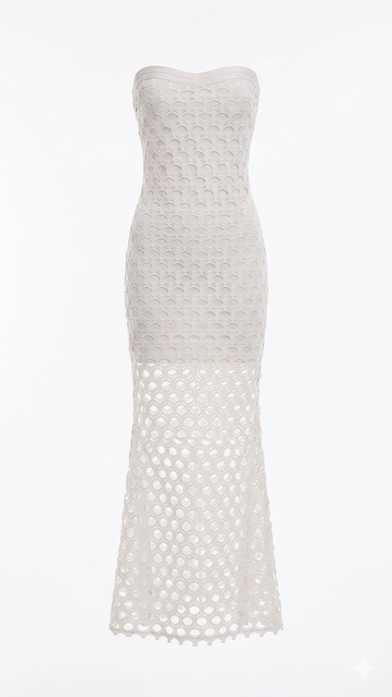 Vestido Em Tela Banho De Mar