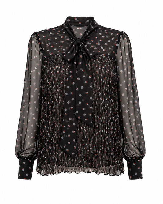 Blusa Camisa Plissada Joaninha Poa