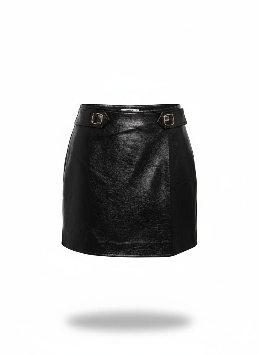 Saia Mini Couro Eco