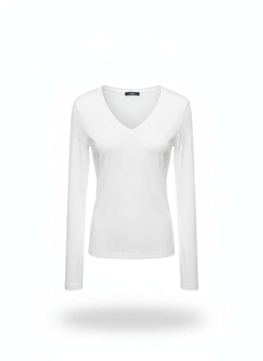 Blusa Maga Longa Decote V
