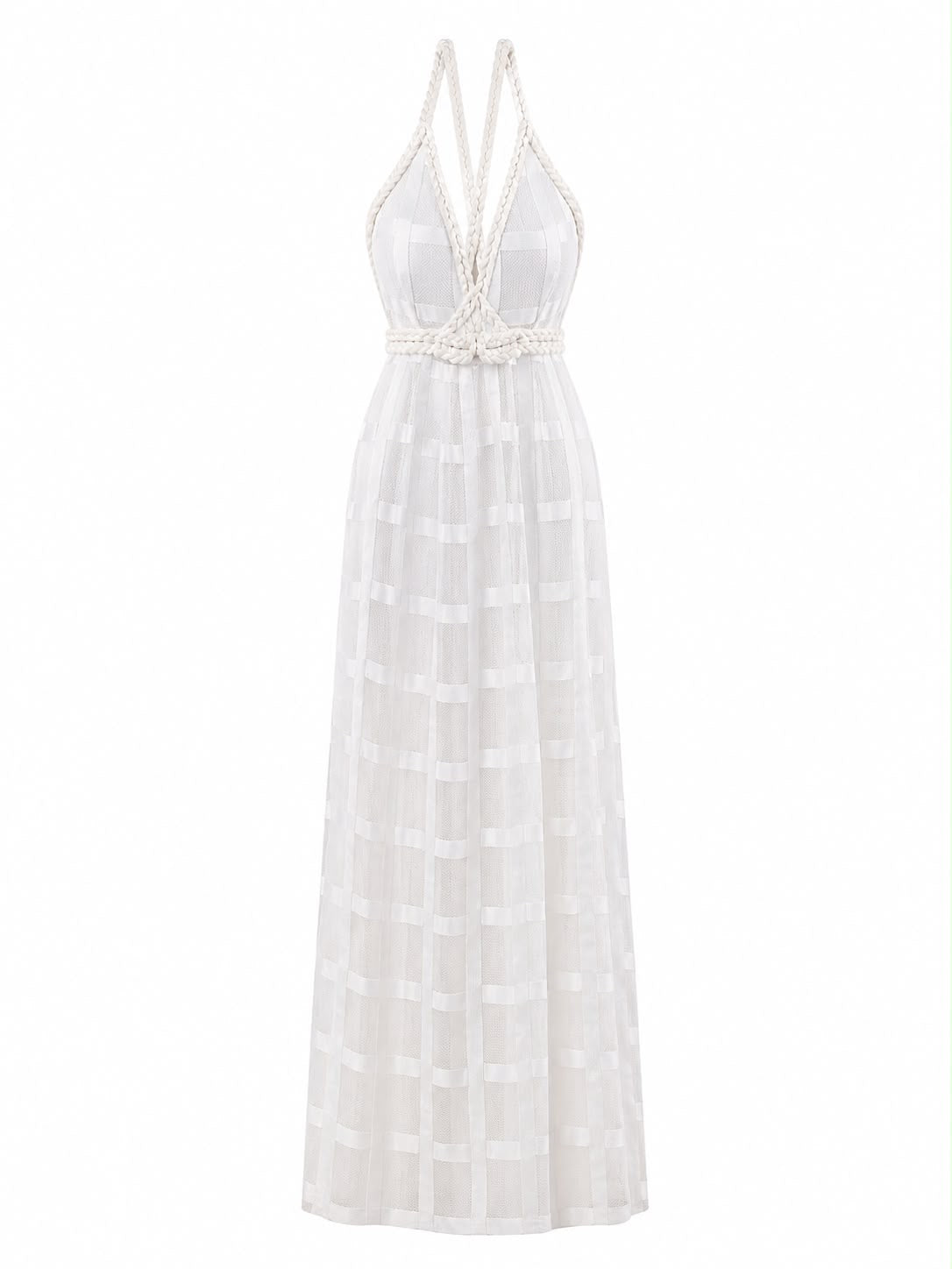 Vestido Vivian Renda com Trançado no busto