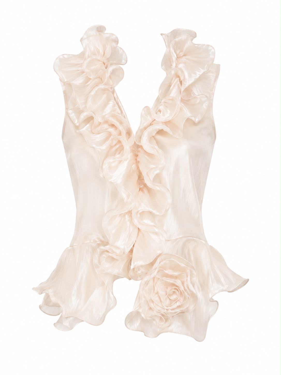 Blusa com Babado Frente Unica