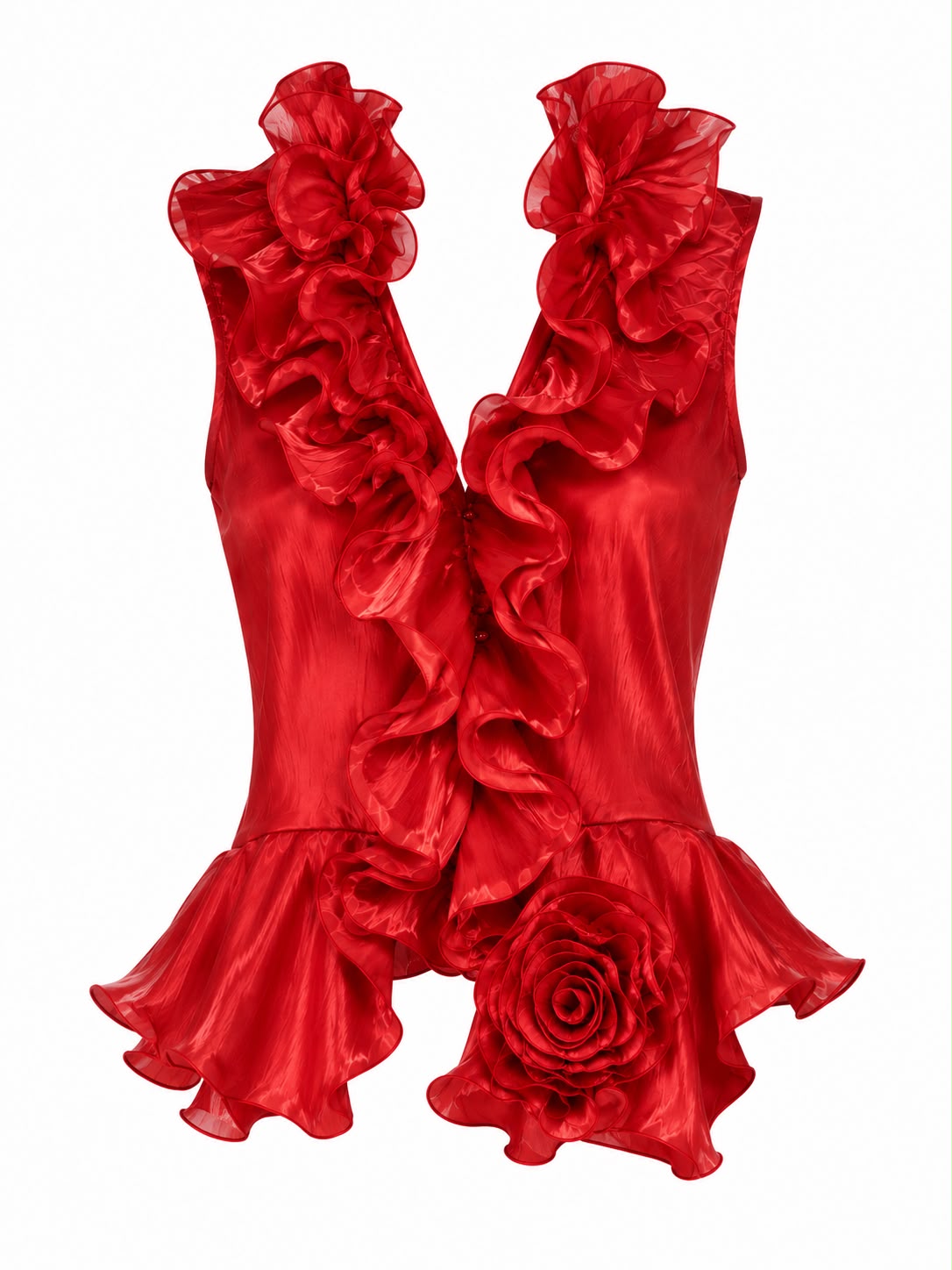 Blusa com Babado Frente Unica