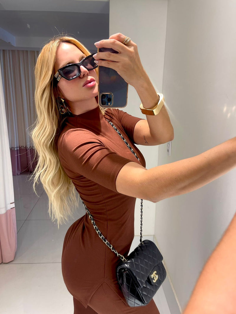 Conjunto Malha Zen Marrom