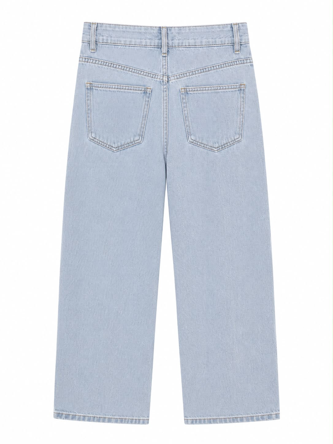 Calça Jeans Super Claro Bordado em Pérolas