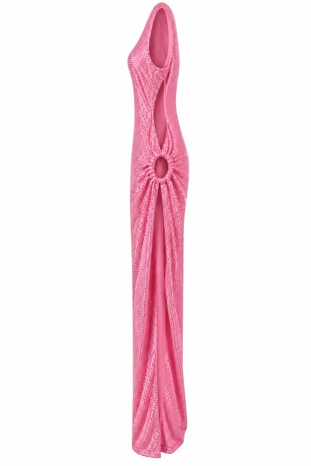 Vestido Longo Brilho Nula Manga