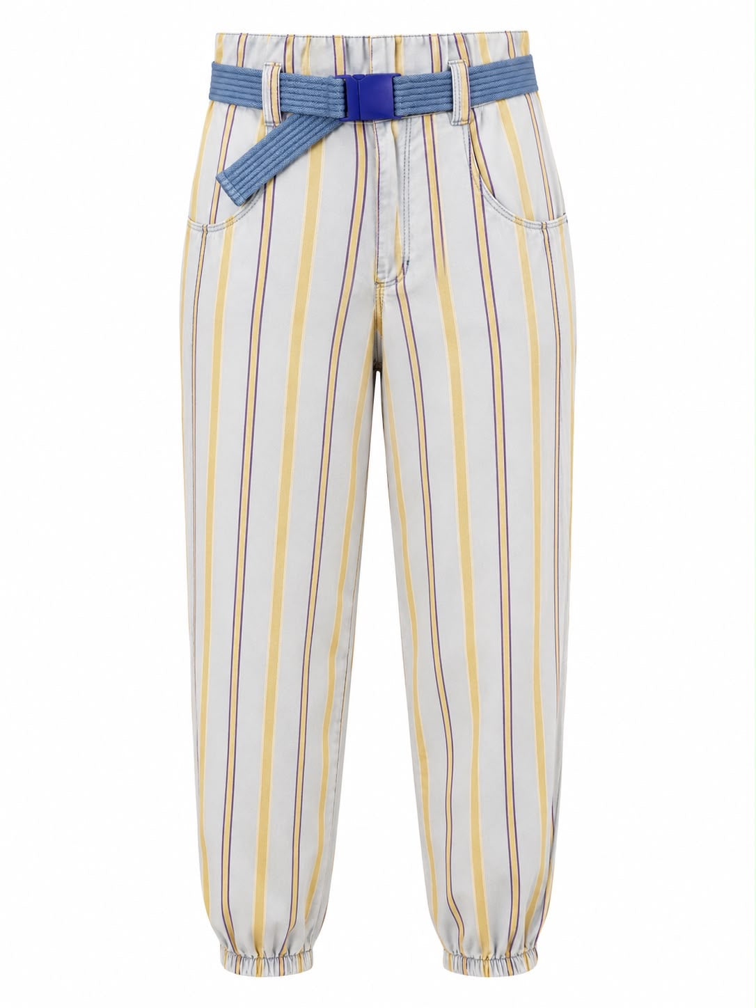 Calça Sarja Stella Estampada em Listras