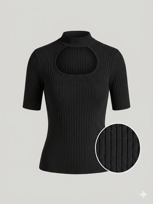 Blusa Tricot Abertura Decote
