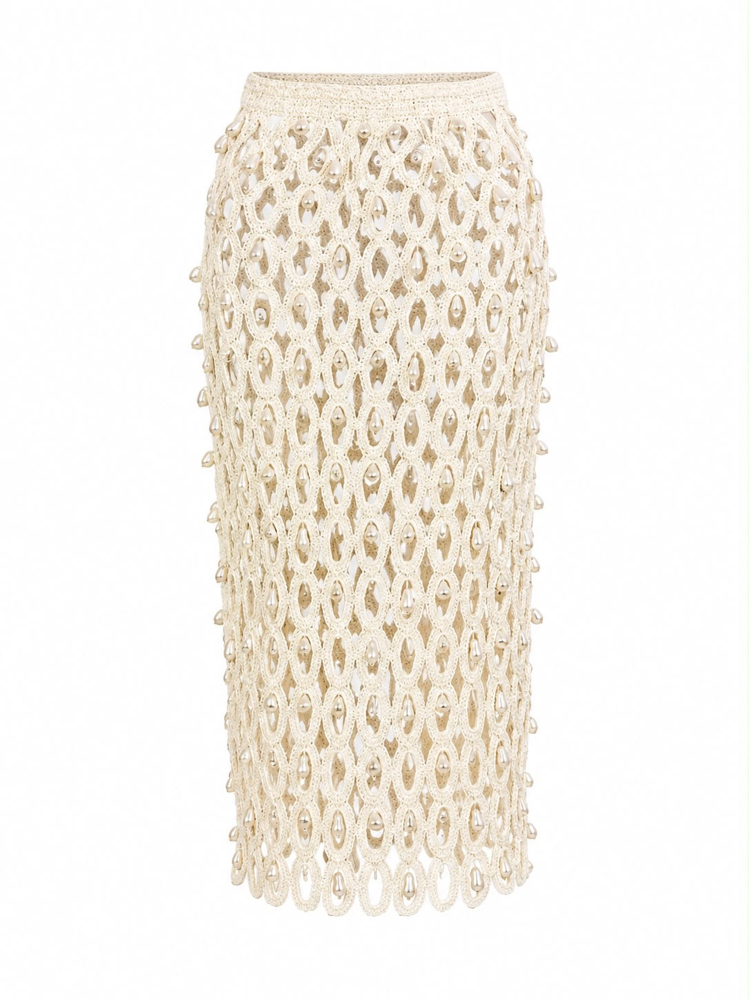 Saia Santorine Crochet com Pedraria