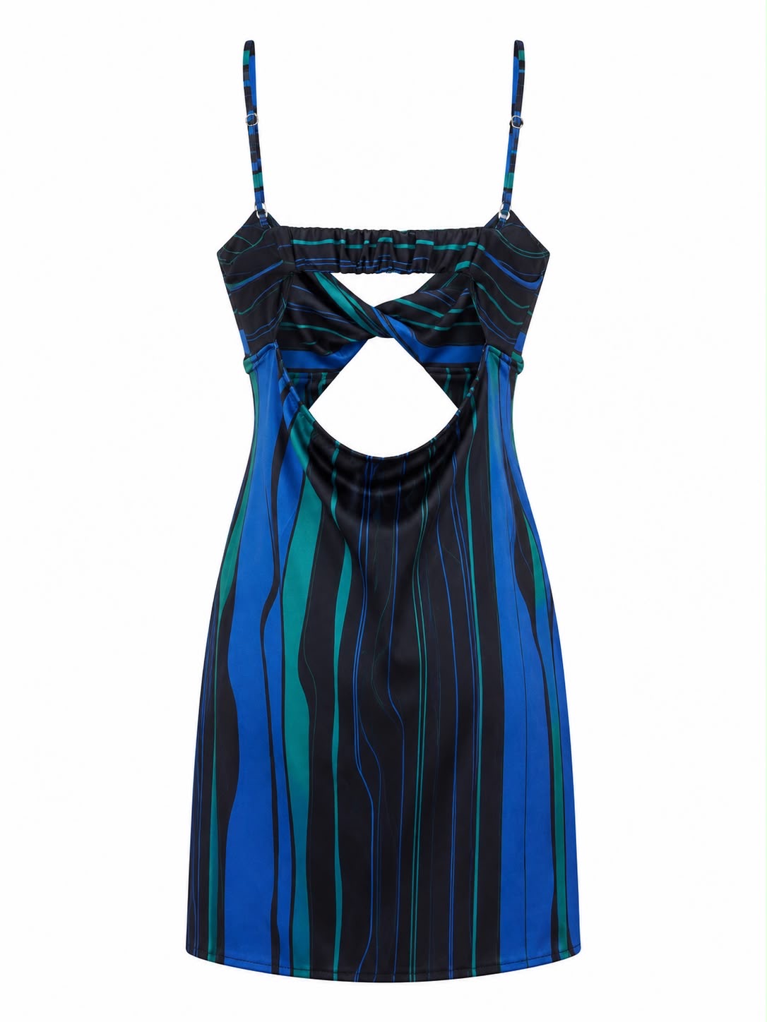 Vestido Curto Torcido no Busto Estampado