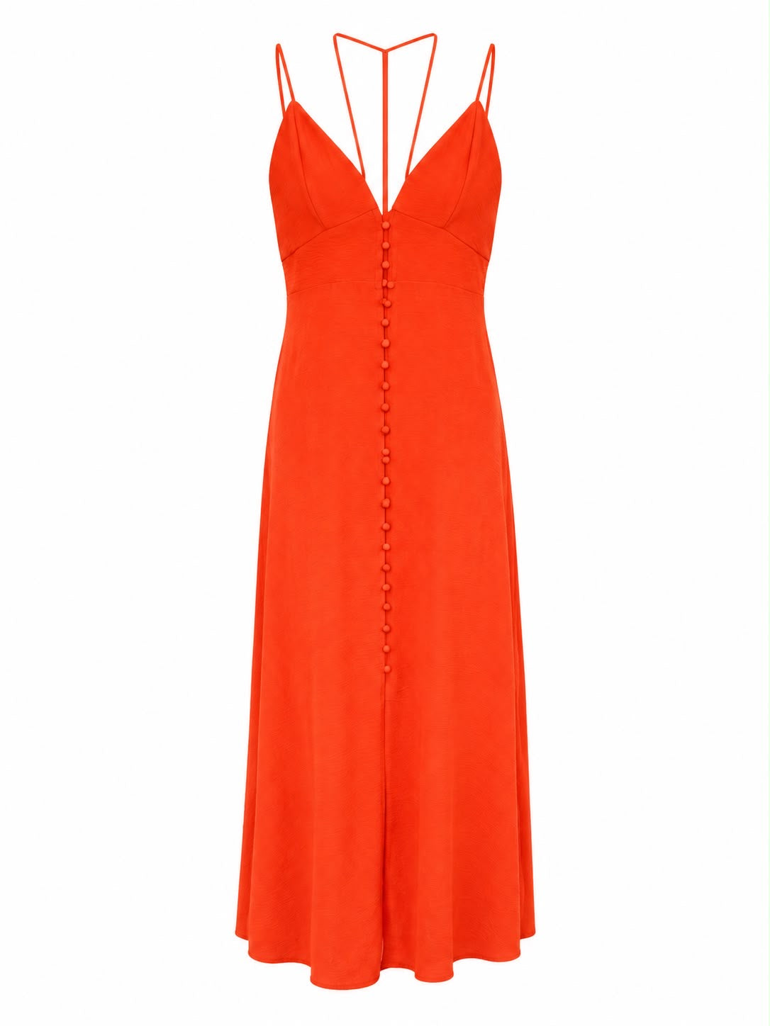 Vestido Crepe Linho com Botões