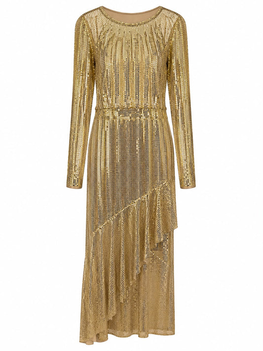 Vestido Longo Malha Paetê