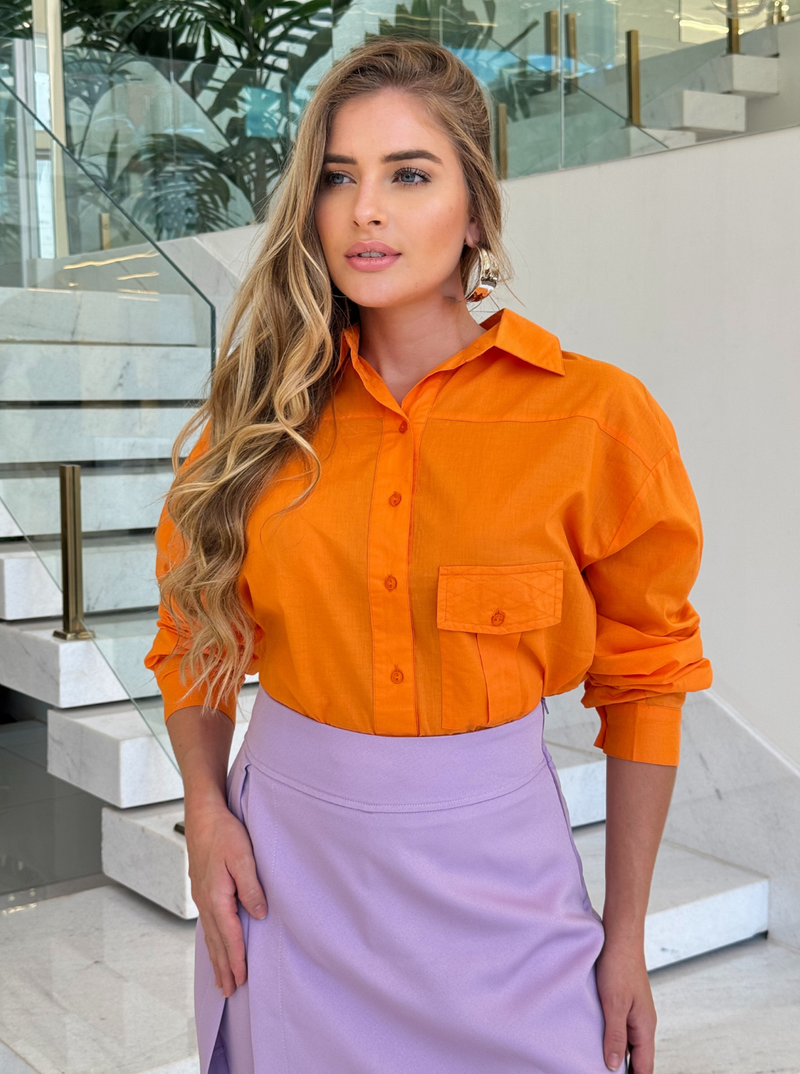 Short Saia Alfaiataria Laura Lilás