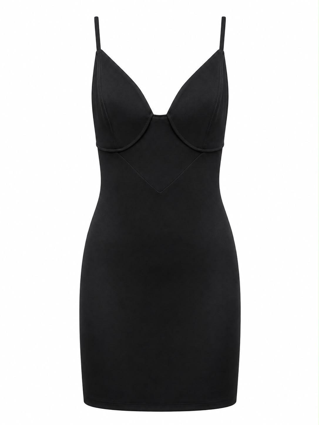 Vestido Span com Transparencia no Centro