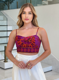 Cropped Roxo Colorido
