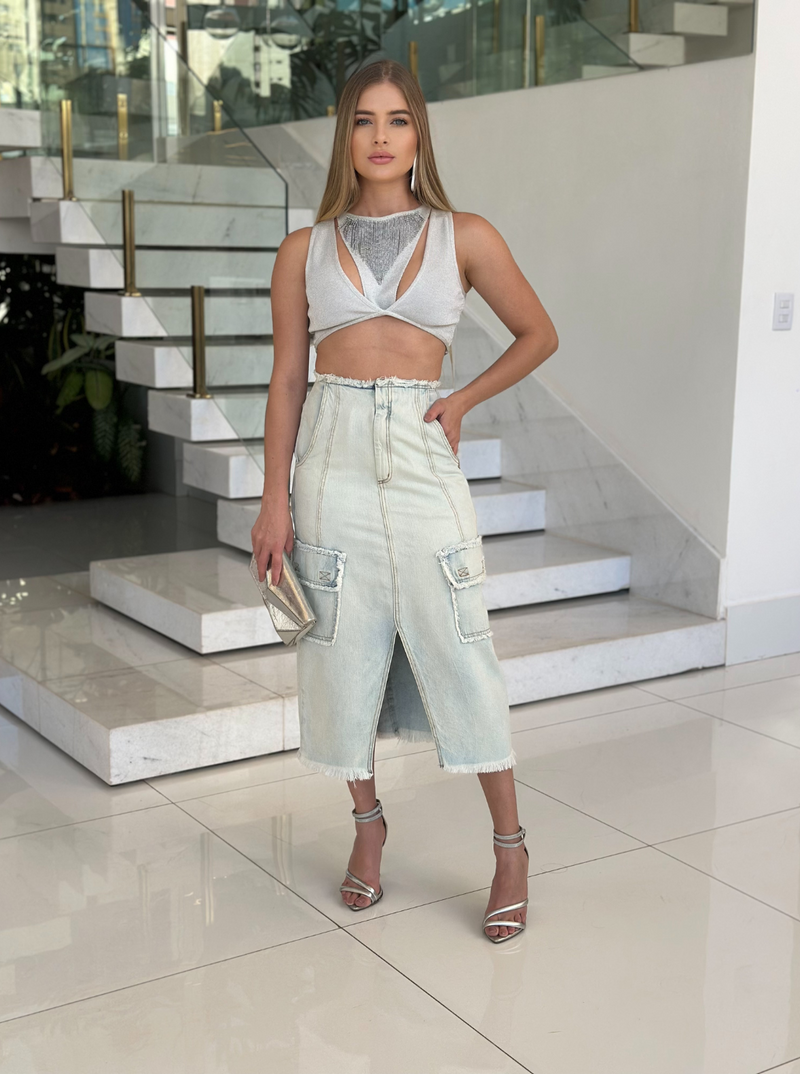 Saia Jeans Clara