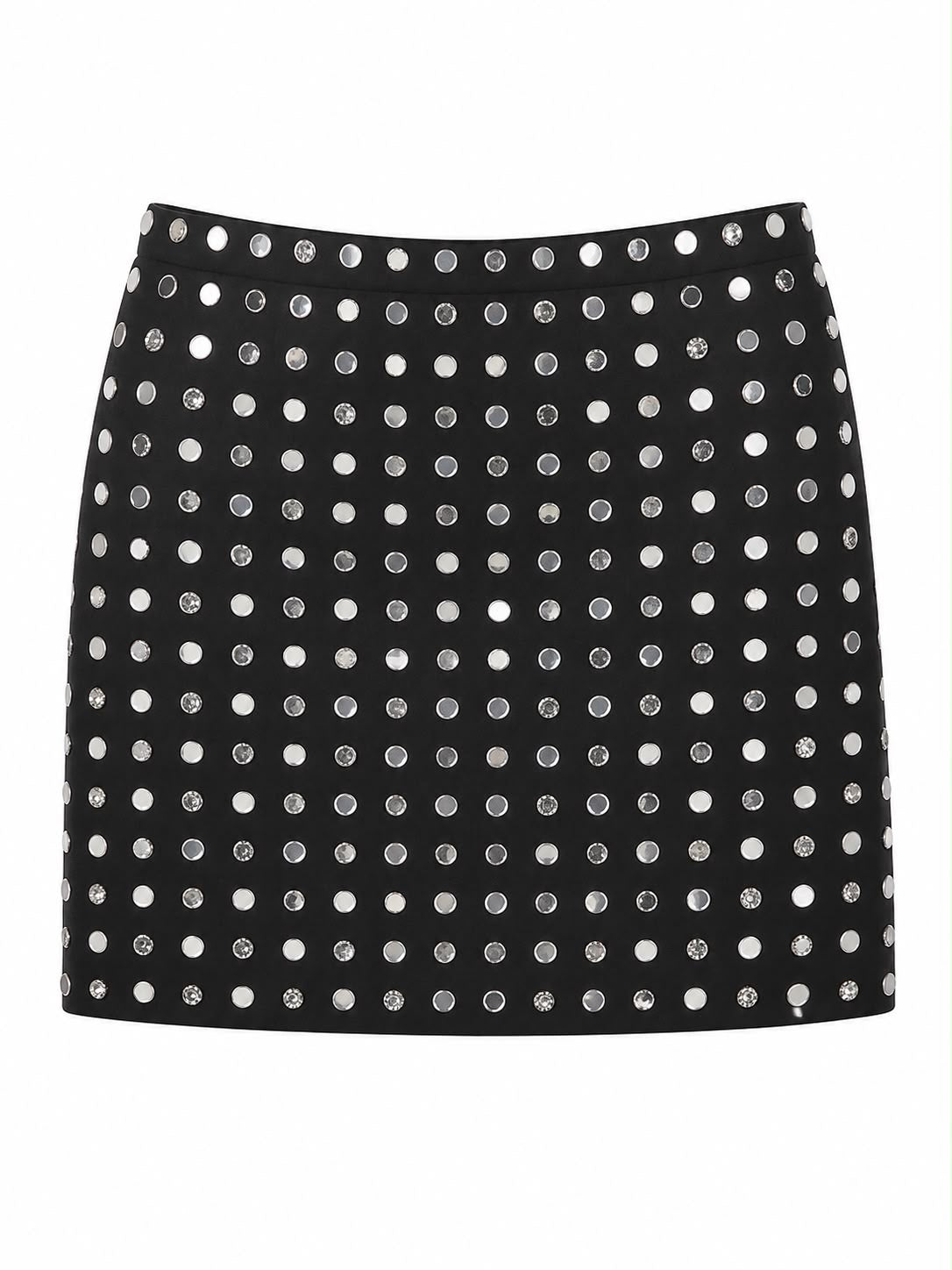 Saia Espelhada com Strass