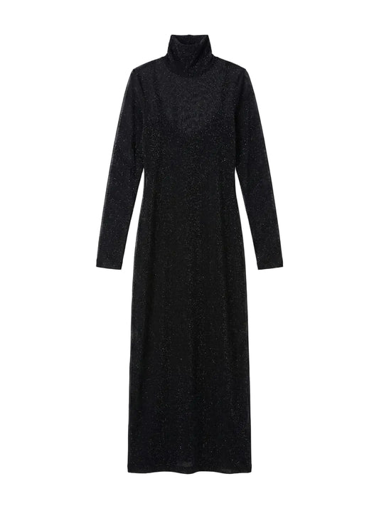 Vestido de Tule C/ Brilho Midi