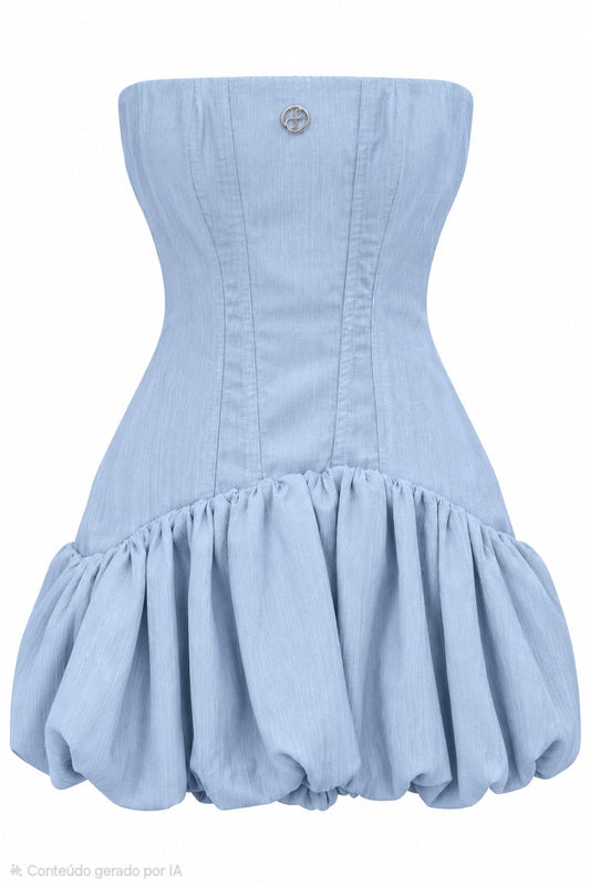 Vestido Aiko da marca FICA, em tecido leve, com detalhe de laços na cintura e comprimento midi, ideal para ocasiões especiais.