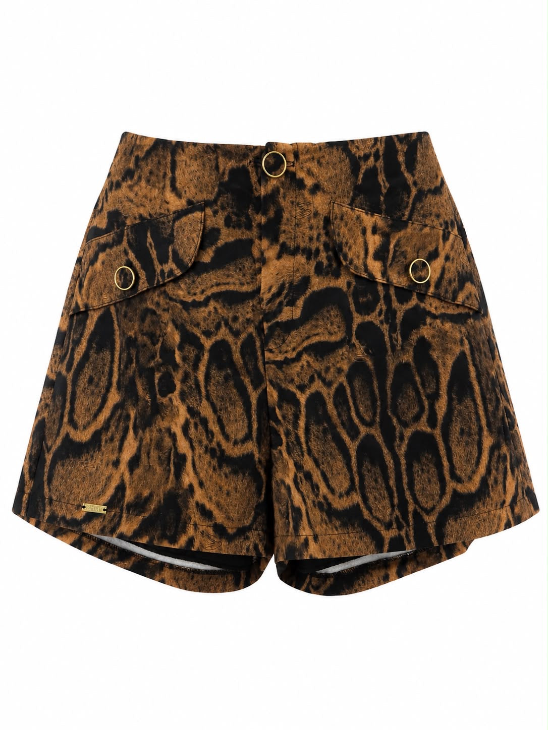 Short Alfaiataria com Lapelas Leopardo