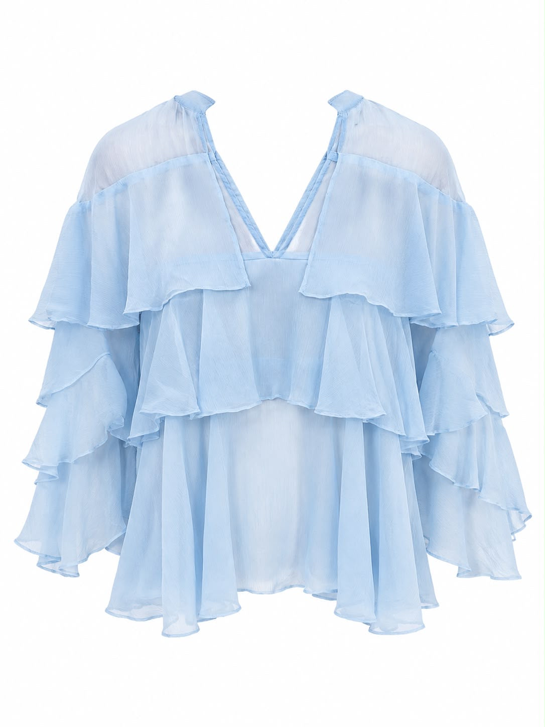 Bata de Babado Transparencia Capri
