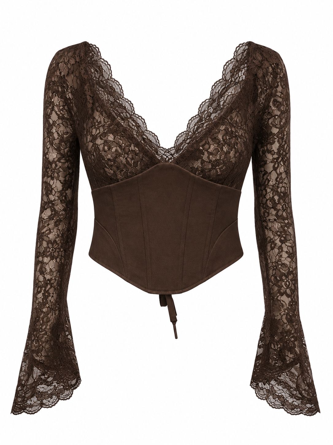 Blusa Corset Com Renda