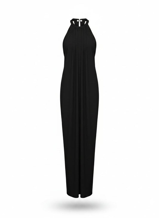 Vestido Midi Franzido Frente Única