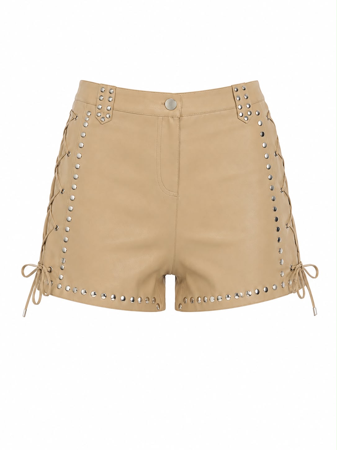 Short de Couro com Taxas