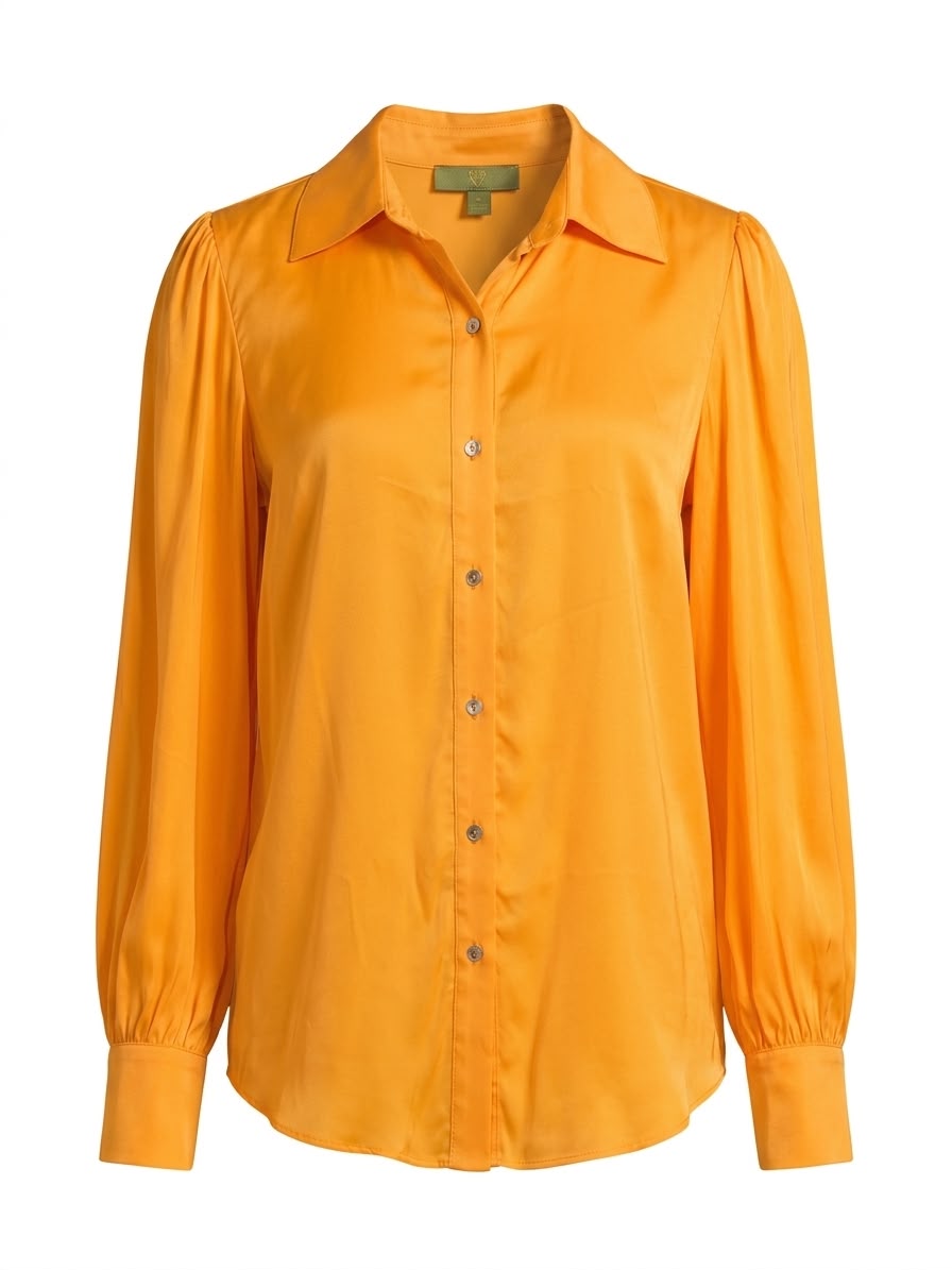 Camisa Manga Bufante Cetim
