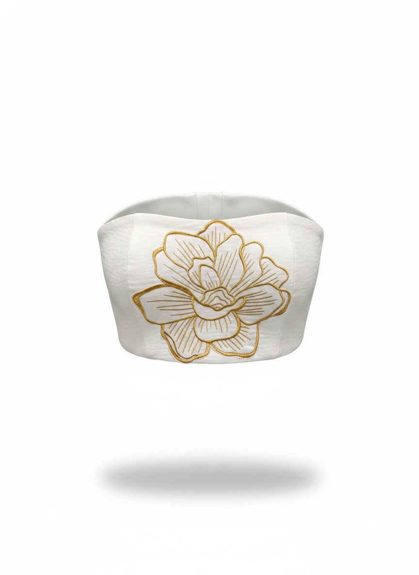 Cropped  Bordado Flor