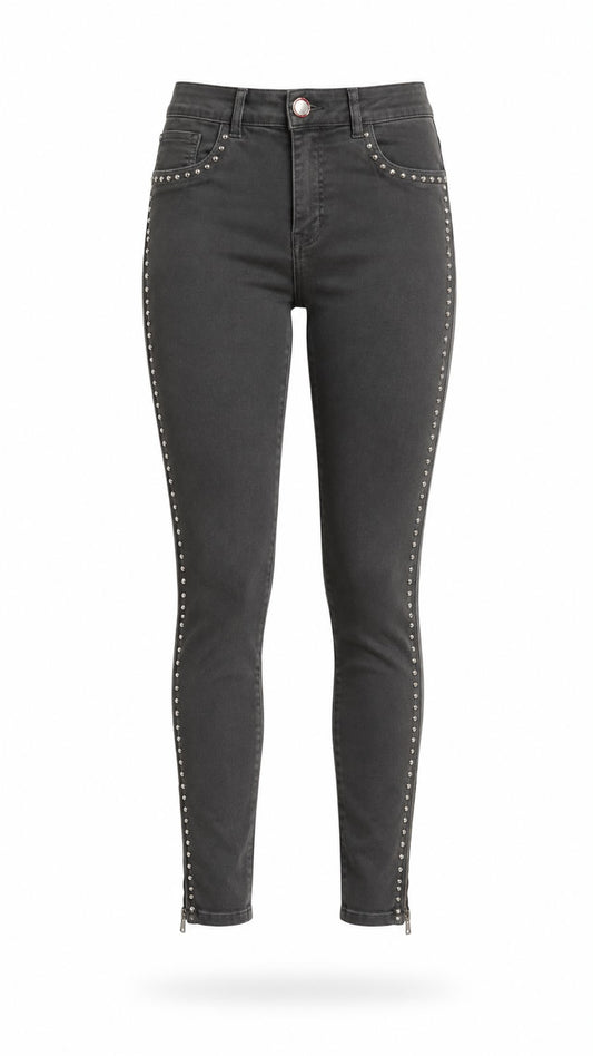 Calça Sarja Fit Bordada