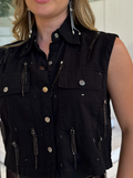 Colete Jeans Preto