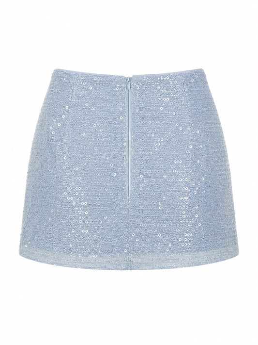 Saia Curta Aquamarine Paetê